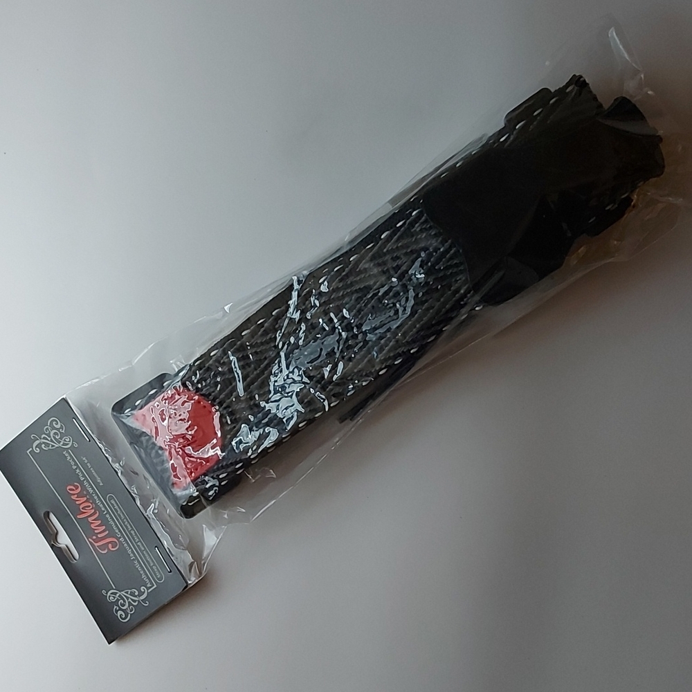 Timbregear guitar strap with red pick pocket, new